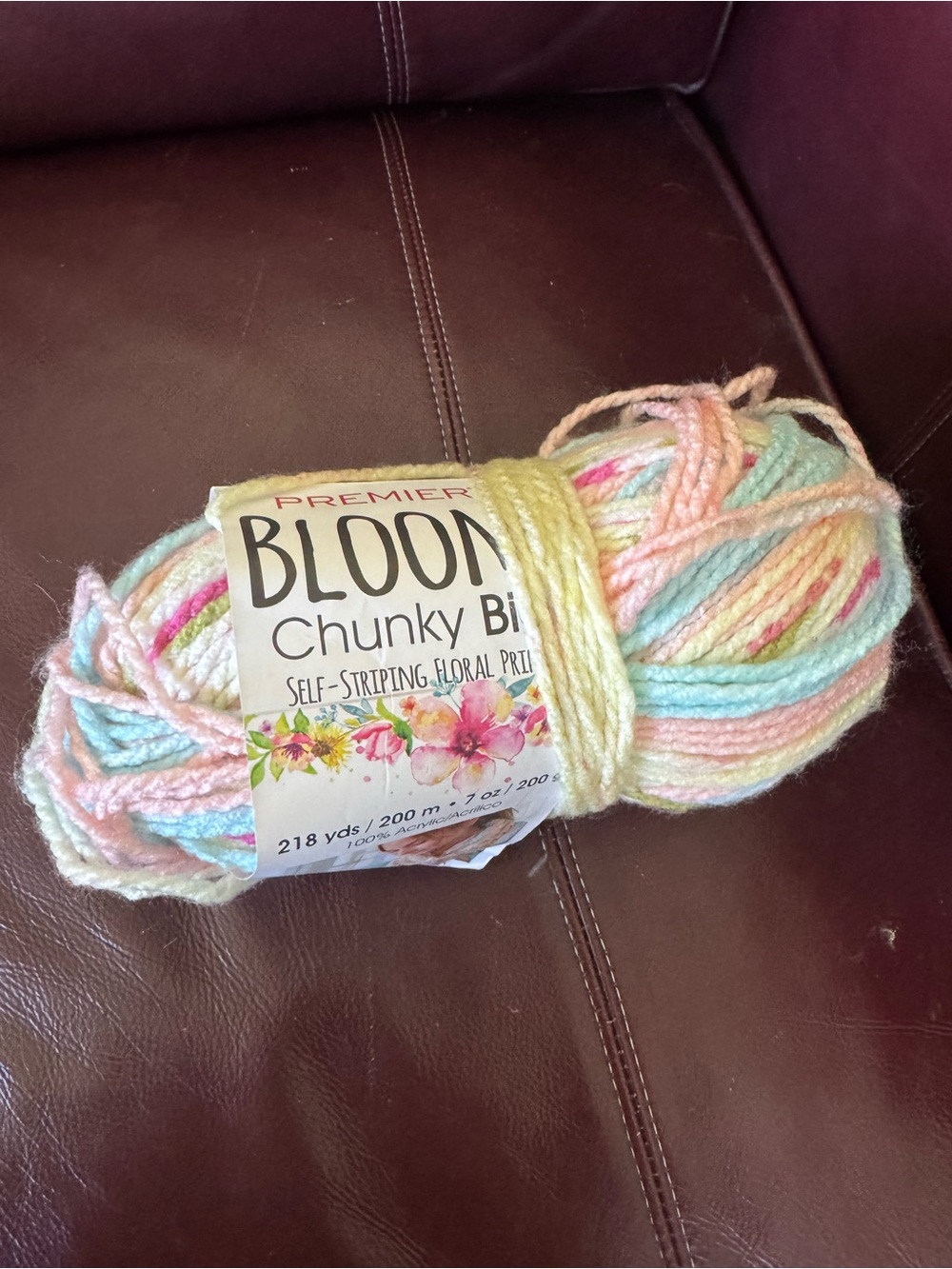 Premier Bloom Chunky Big Pastel Self-Striping Yarn